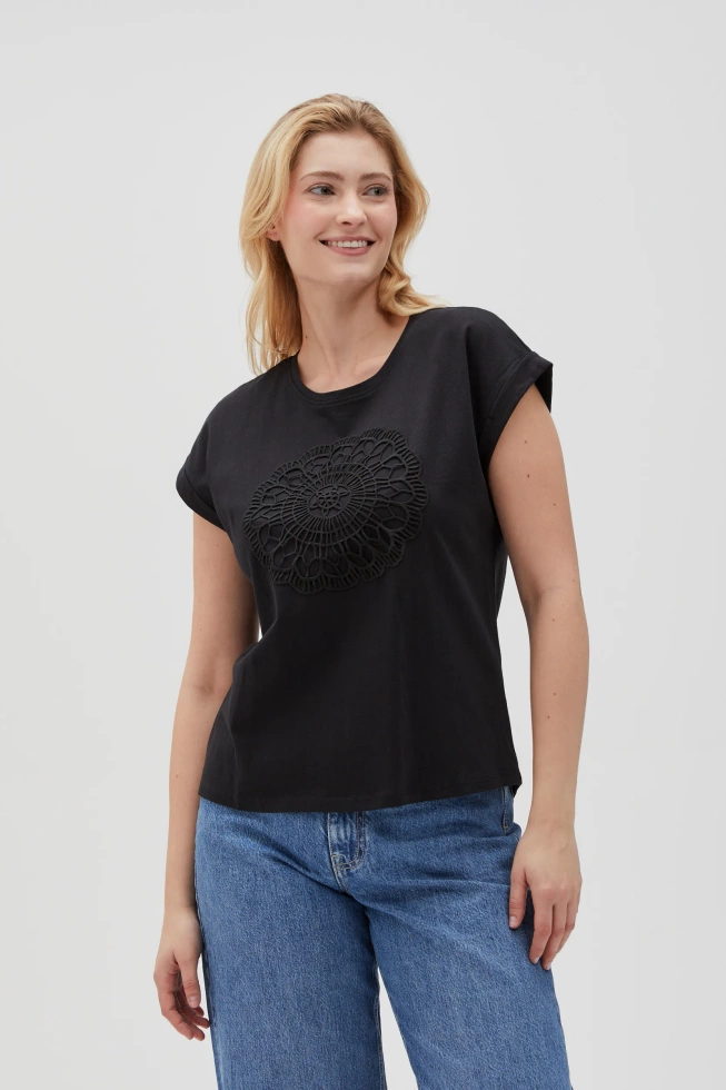 WOMEN'S TSHIRT L-TS-4644 BLACK