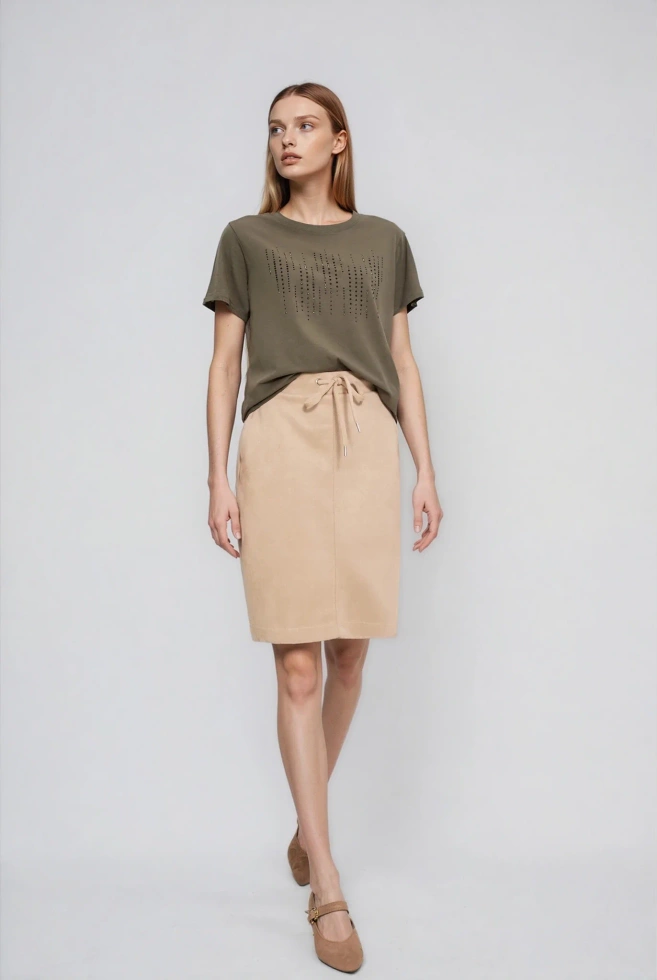 WOMEN'S SKIRT L-SC-4902 BEIGE
