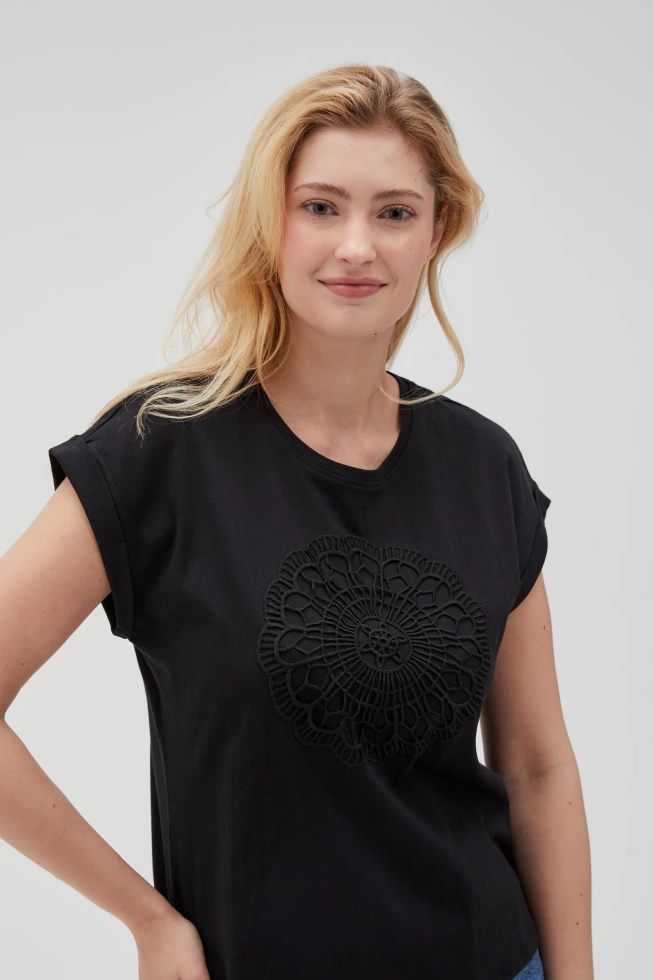 WOMEN'S TSHIRT L-TS-4644 BLACK