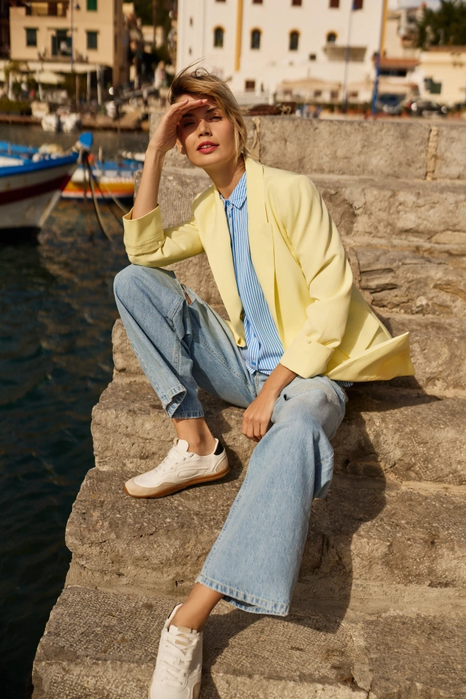 WOMEN'S JACKETS L-MR-4611 L.YELLOW