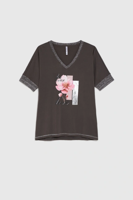 KOSZULKA DAMSKA L-TS-4912 GREY