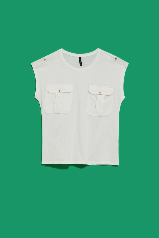 LADIES TSHIRT L-TS-4058 OFF WHITE