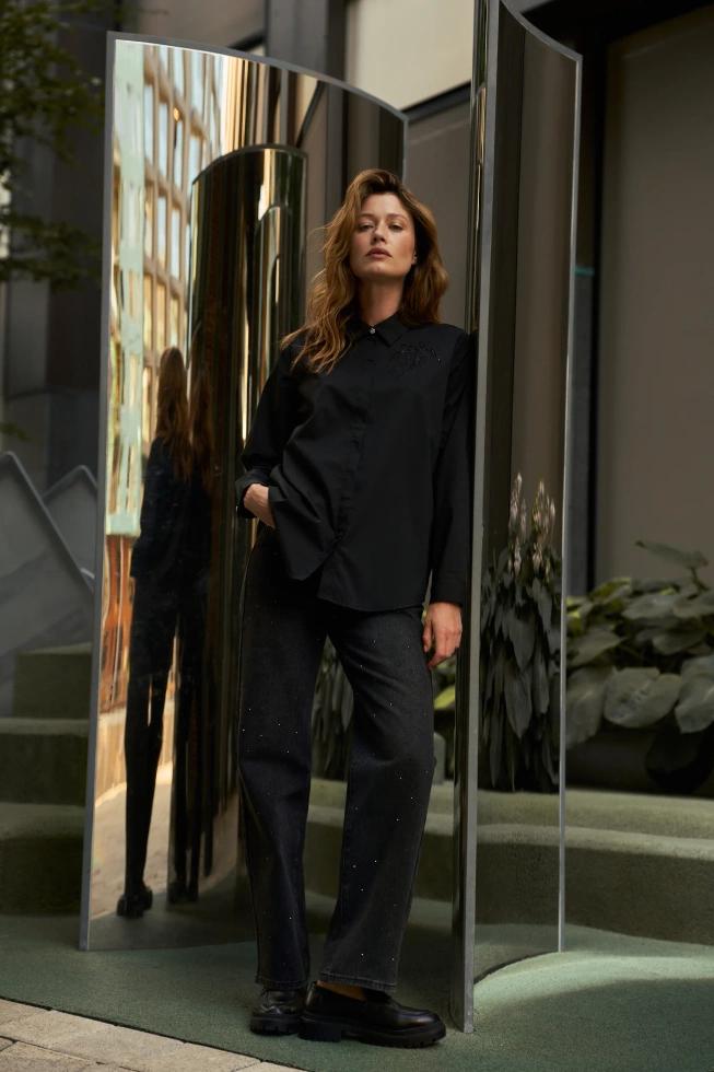 WOMEN'S SHIRT Z-KO-4812 BLACK