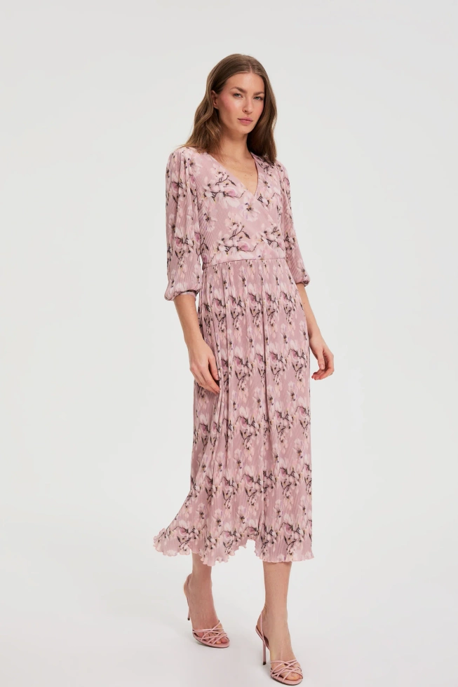 WOMEN'S DRESS L-SU-4922 DUSTY PINK