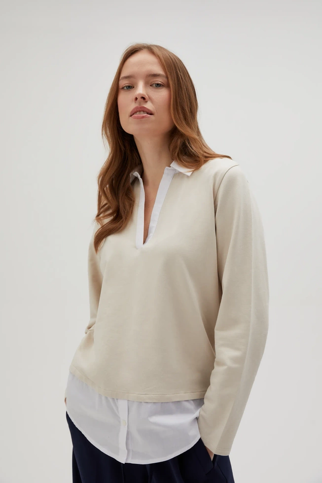 WOMEN'S SWEATSHIRT Z-BL-4521 L.BEIGE