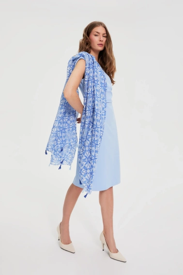 WOMEN'S SCARF L-SZ-4904 BLUE