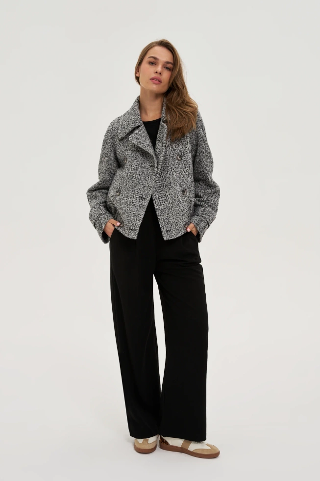 WOMEN'S JACKETS Z-KU-4814 WHITE_BLACK