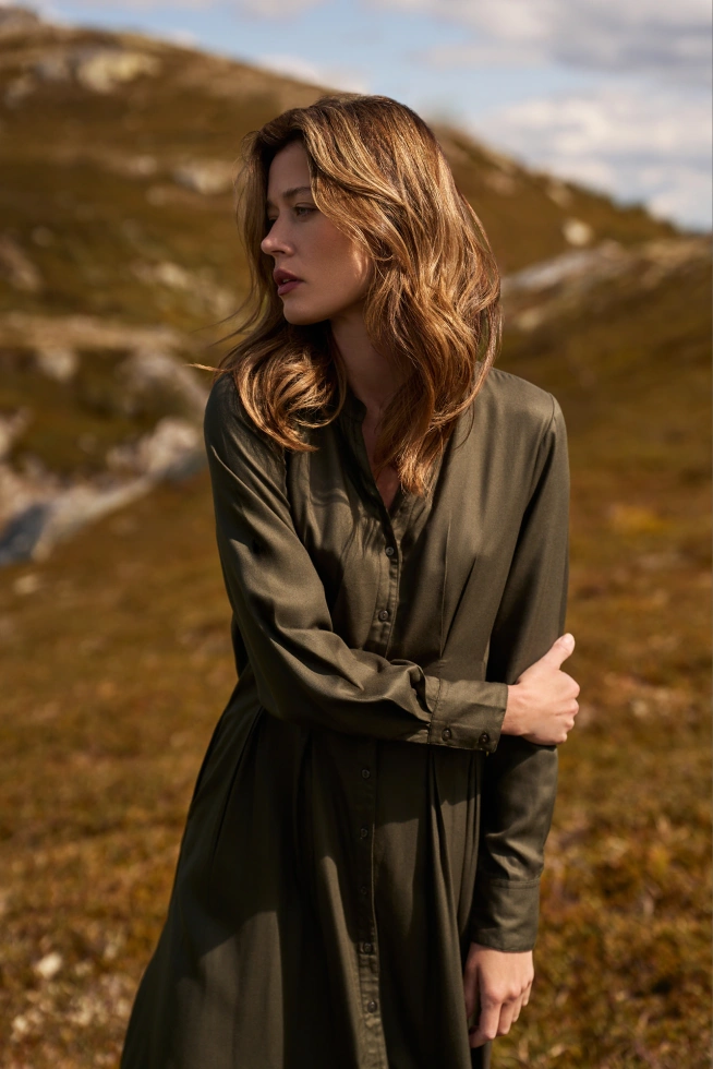 WOMEN'S DRESS Z-SU-4812 D.OLIVE