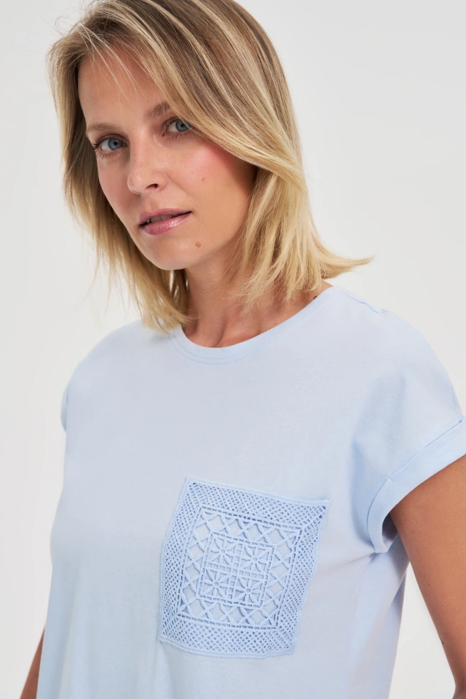 WOMEN'S TSHIRT L-TS-4673 L.BLUE