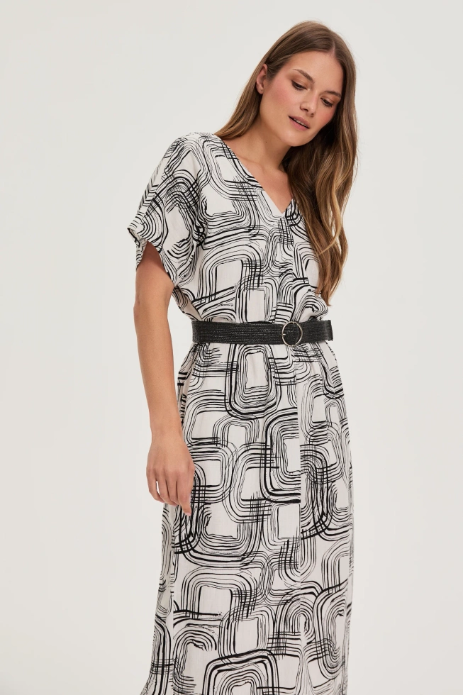 WOMEN'S DRESS L-SU-4653 OFF WHITE
