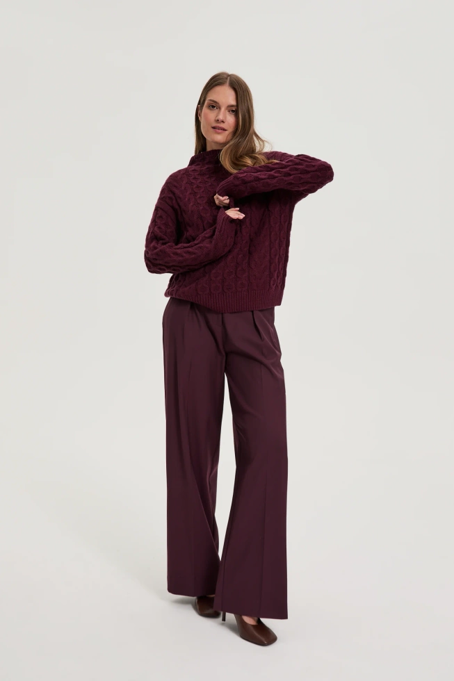 SPODNIE DAMSKIE Z-SP-4830 BURGUNDY