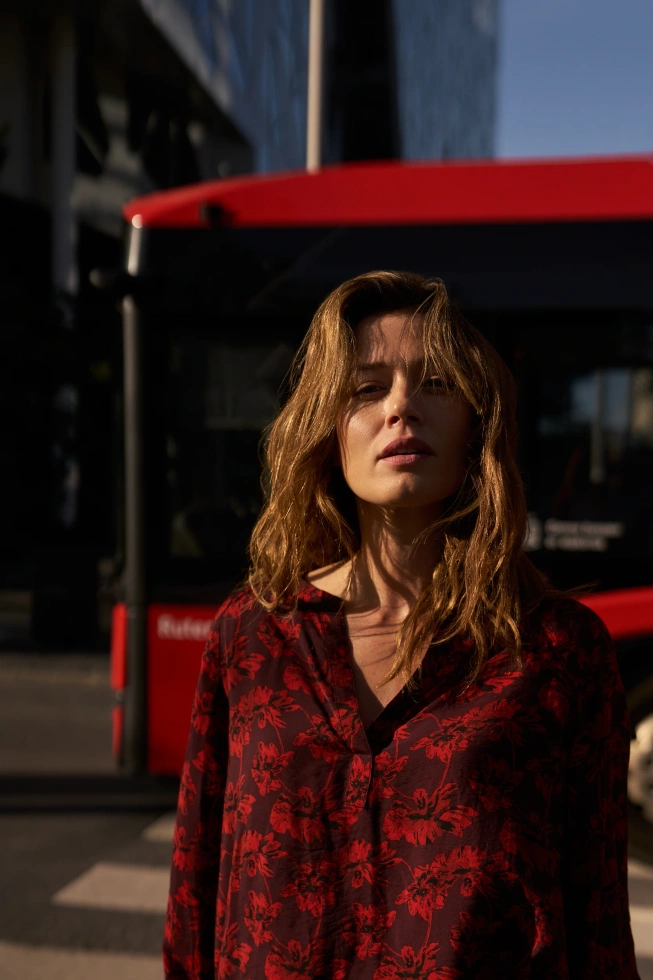 WOMEN'S SHIRT Z-KO-4827 BURGUNDY-set