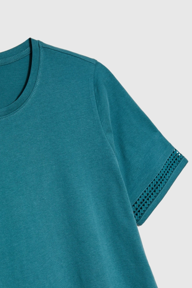 WOMEN'S TSHIRT L-TS-4671 D.GREEN