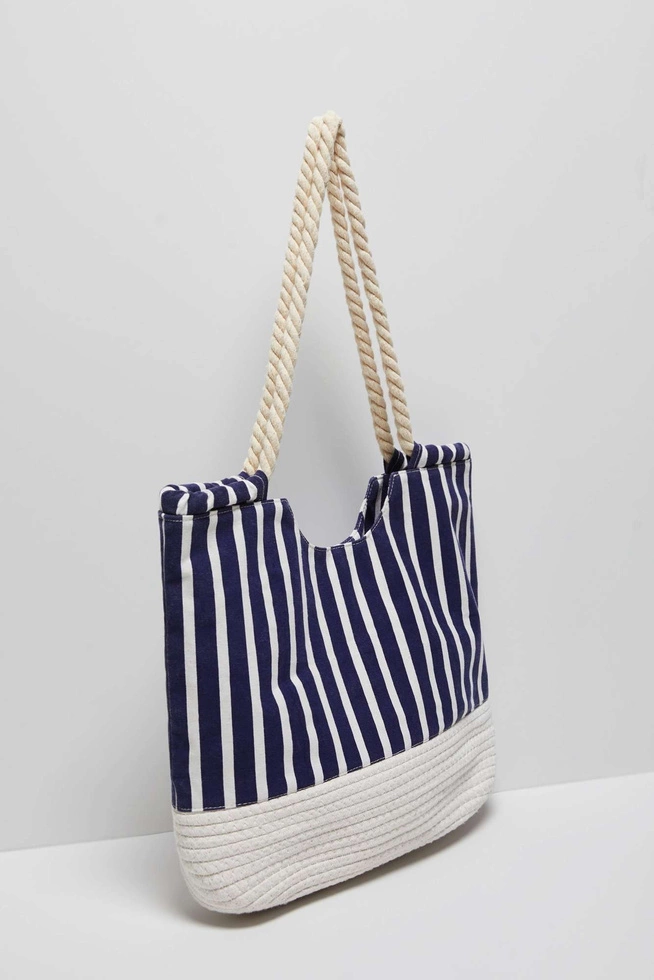 Materiałowa torba na plażę L-TO-3719 NAVY