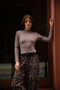 WOMEN'S LONGSLEEVE Z-TS-4814 BROWN