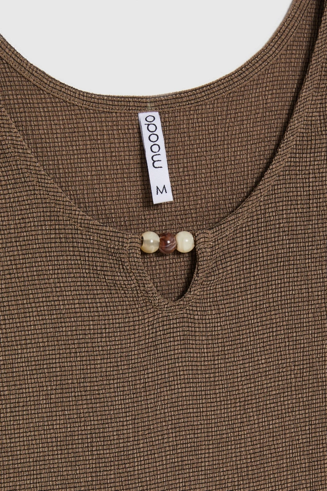 KOSZULKA DAMSKA L-TS-5026 BROWN