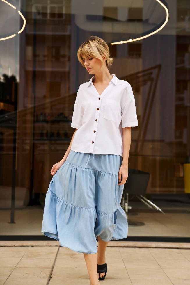 WOMEN'S SHIRT L-KO-4644 WHITE