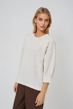 WOMEN'S SWEATSHIRT L-BL-4912 OFF WHITE-set