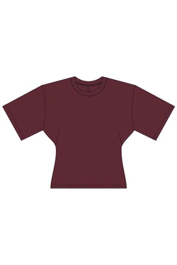 WOMEN'S TSHIRT L-TS-4990 BURGUNDY