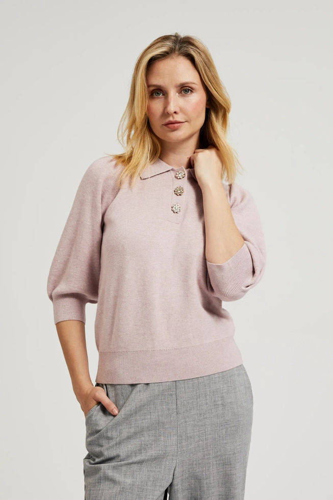 WOMEN'S SWEATER Z-SW-4527 PINK MEL