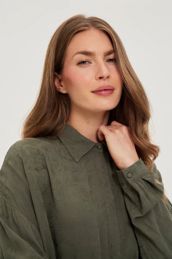 WOMEN'S SHIRT Z-KO-4823 D.OLIVE