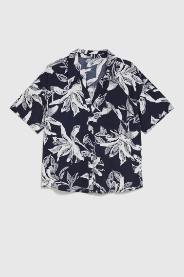 WOMEN'S SHIRT L-KO-4946 D.NAVY