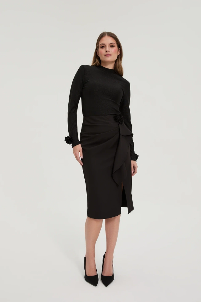 SPÓDNICA DAMSKA Z-SC-4813 BLACK-pakiet