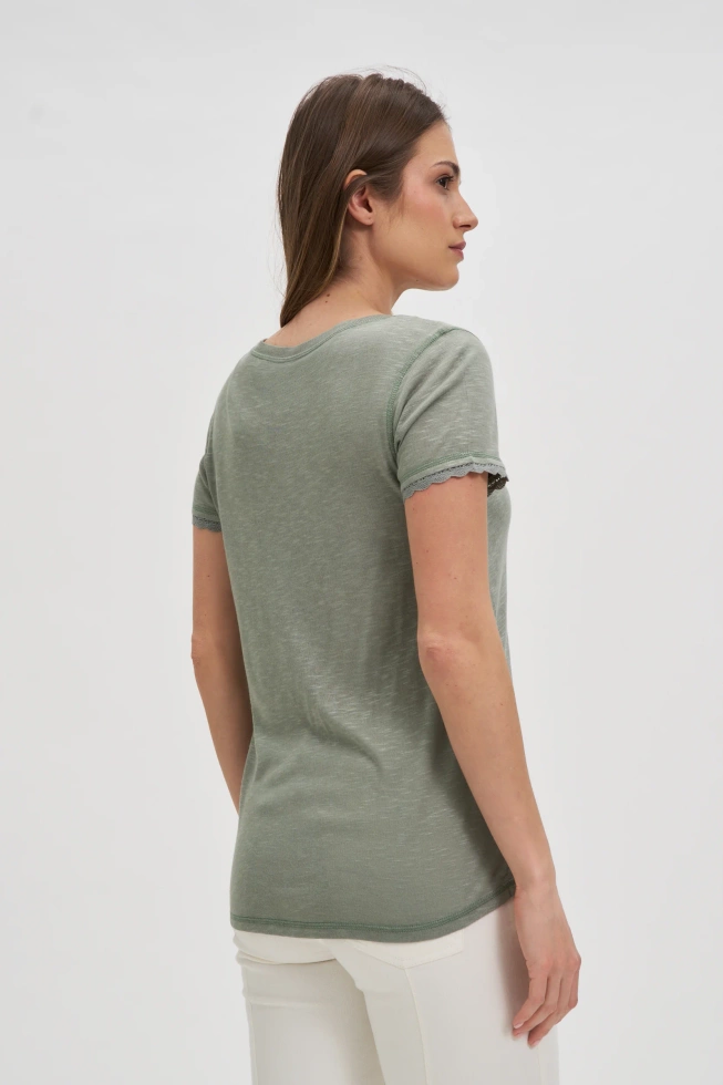 WOMEN'S TSHIRT L-TS-4672 OLIVE-set