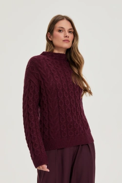WOMEN'S SWEATER Z-SW-4859 BURGUNDY