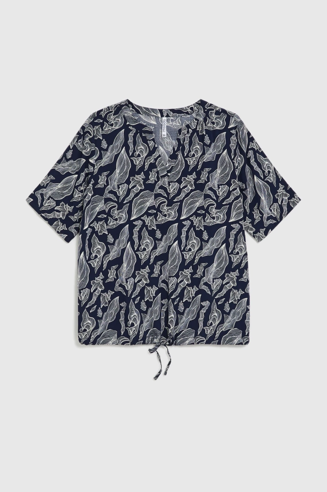 WOMEN'S SHIRT L-KO-4934 NAVY