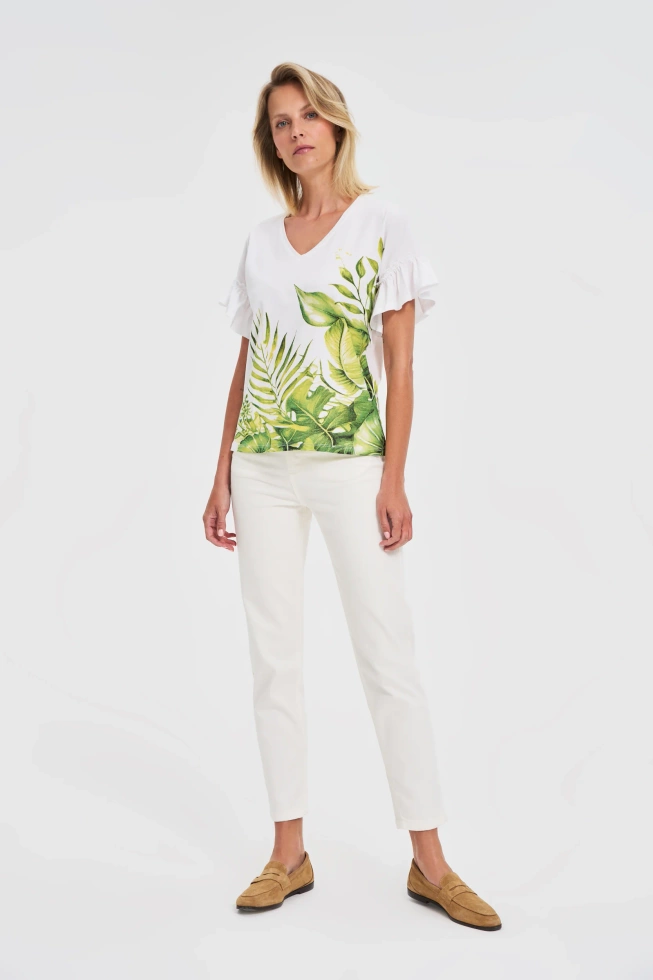 WOMEN'S TSHIRT L-TS-4711 OLIVE