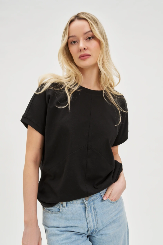 WOMEN'S TSHIRT L-TS-4654 BLACK