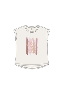 WOMEN'S TSHIRT L-TS-4953 OFF WHITE