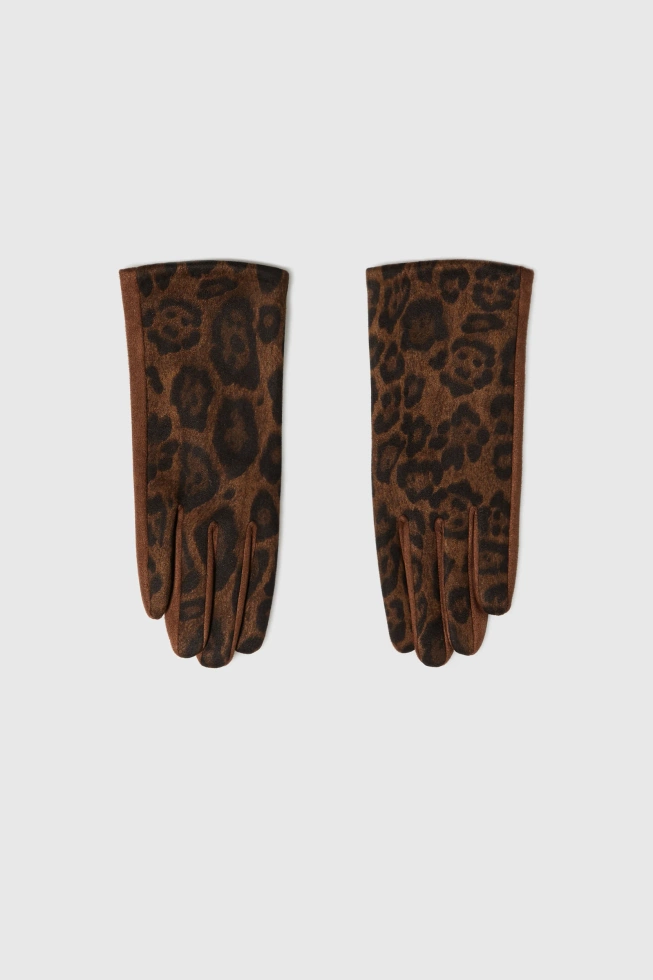 WOMEN'S GLOVES Z-RE-4803 BROWN