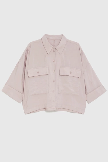 WOMEN'S SHIRT L-KO-4945 DUSTY PINK
