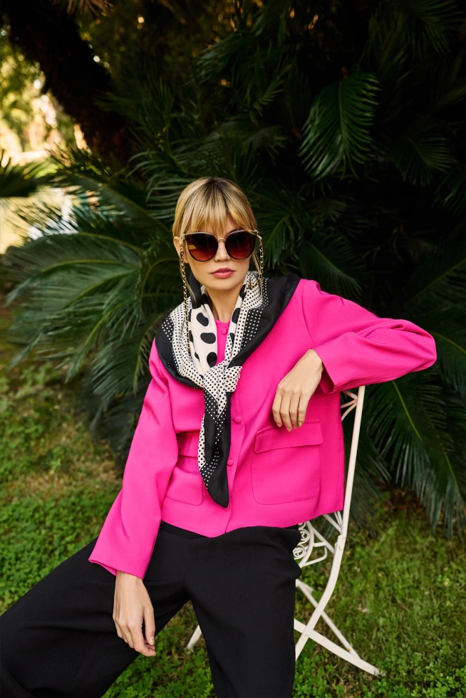 WOMEN'S JACKETS L-KU-4618 FUCHSIA