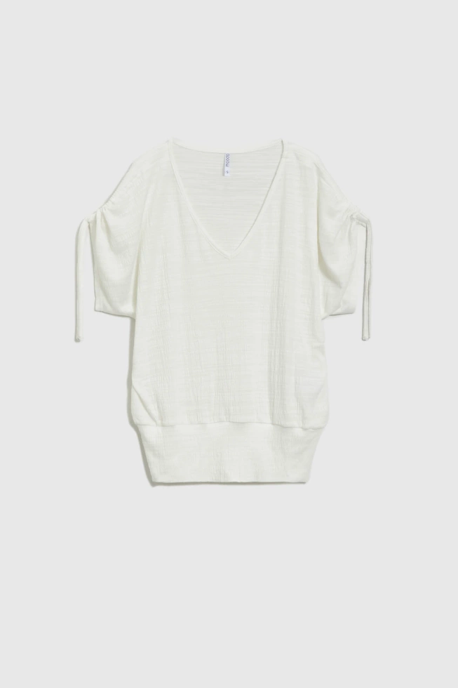 KOSZULKA DAMSKA L-TS-4722 OFF WHITE