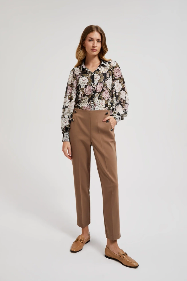 WOMEN'S TROUSERS Z-SP-4524 BROWN