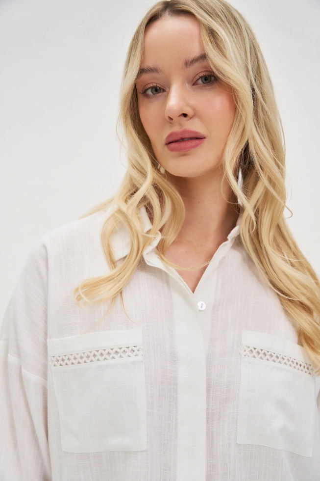 KOSZULA DAMSKA L-KO-4658 WHITE