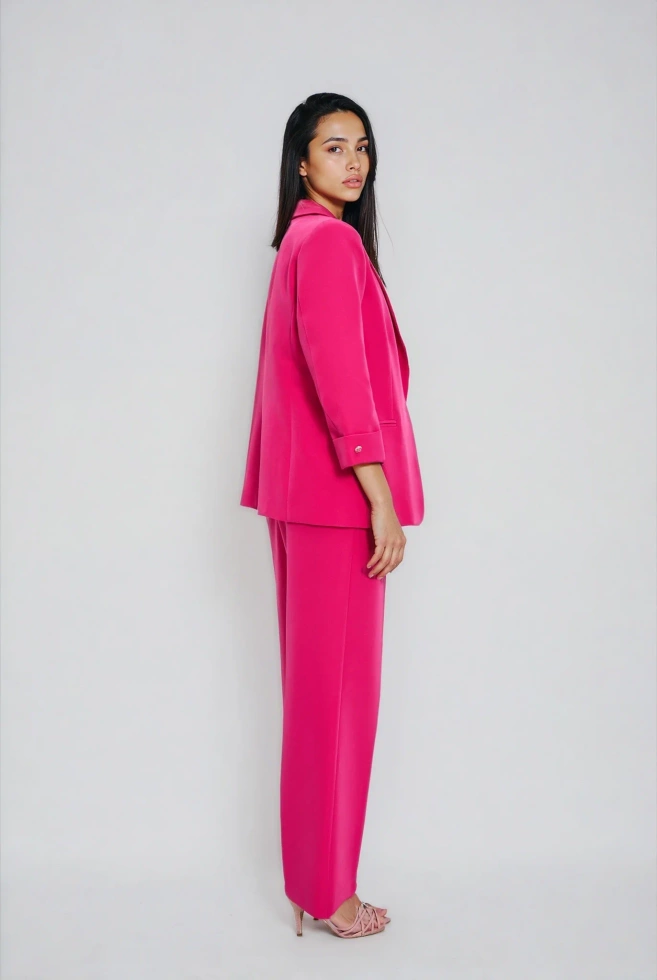 WOMEN'S BLAZER L-MR-4922 FUCHSIA