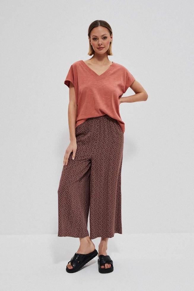 Polka dot culotte trousers