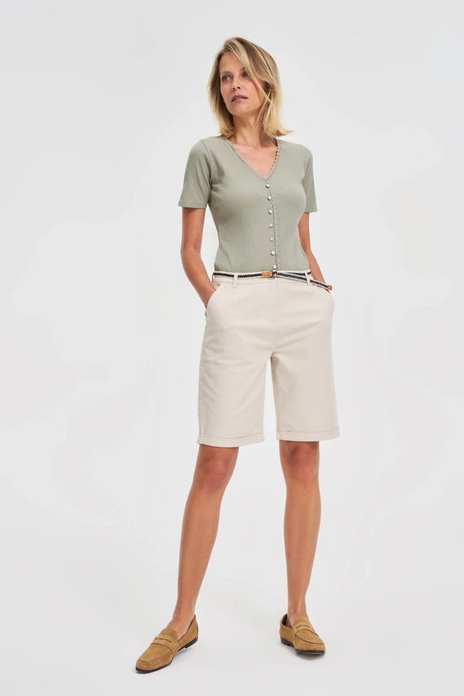 WOMEN'S T-SHIRT L-TS-4741 OLIVE