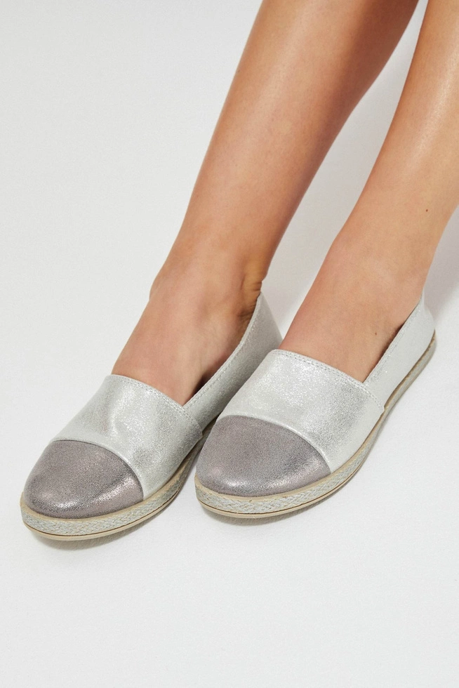 Espadryle z połyskiem L-BU-3403 SILVER