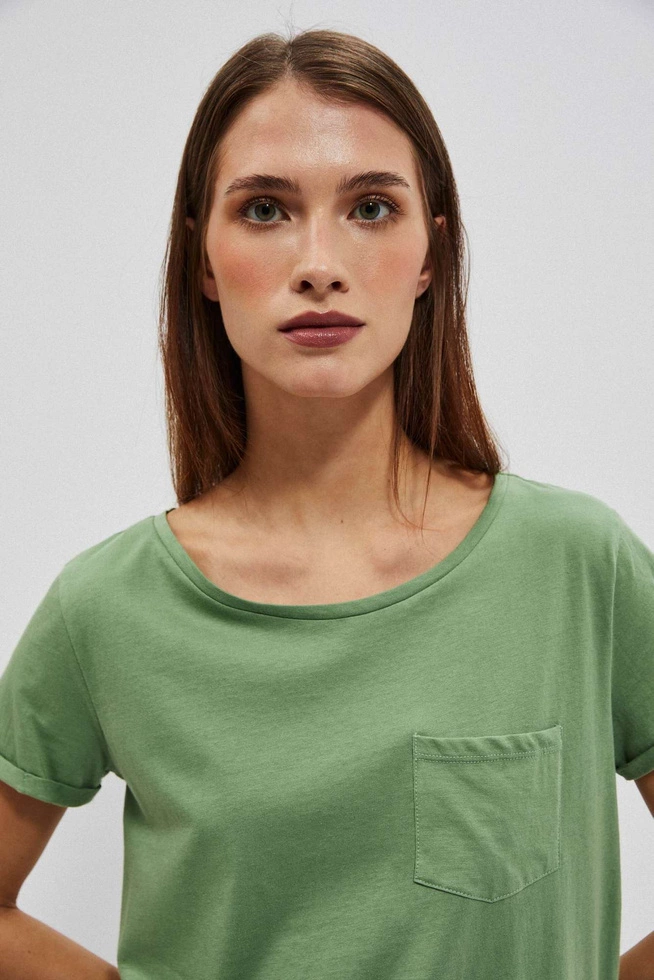 LADIES TSHIRT L-TS-4050 OLIVE
