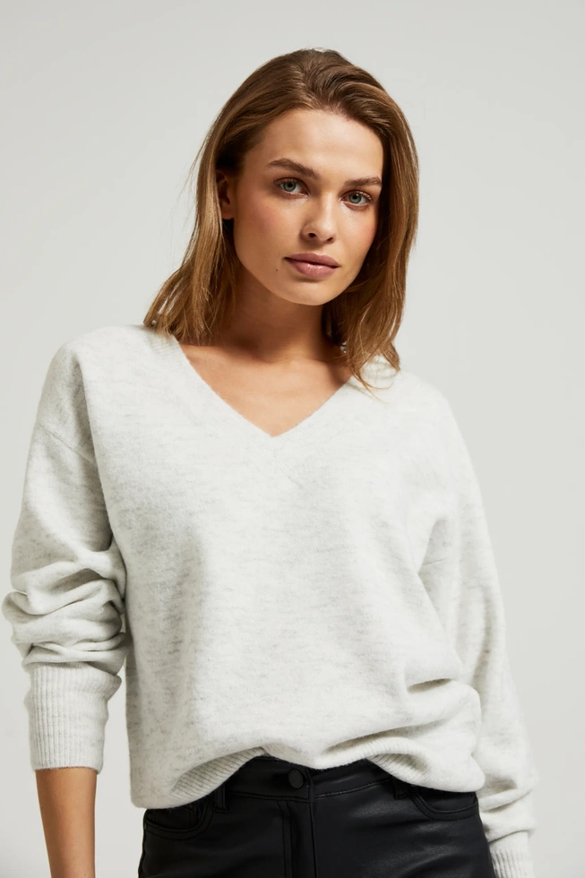 WOMEN'S SWEATER Z-SW-4513 OFF WHITE MEL