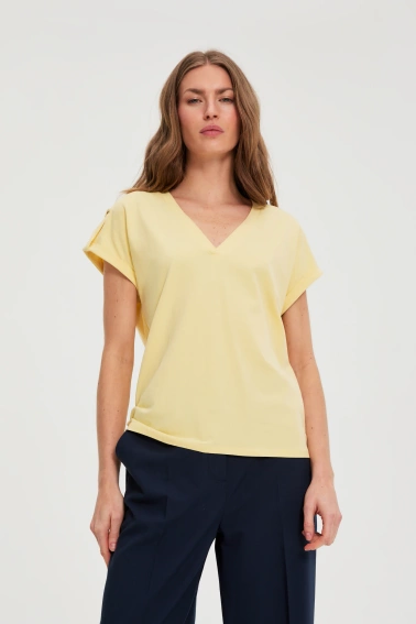 KOSZULKA DAMSKA L-TS-4909 L.YELLOW