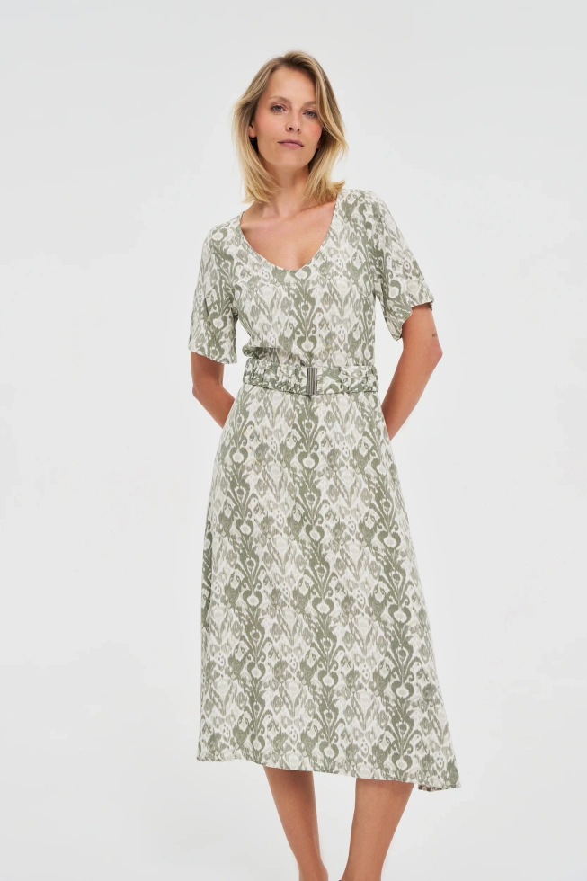 WOMEN'S DRESS L-SU-4664 OLIVE-set