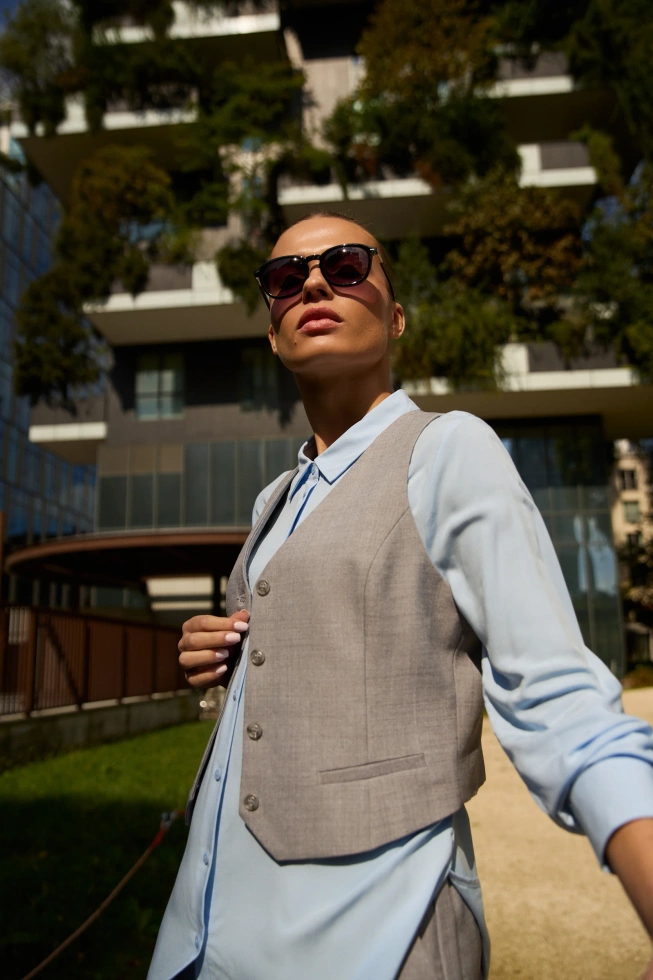WOMEN'S BLAZER L-KA-4901 GREY