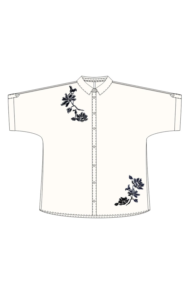WOMEN'S SHIRT L-KO-4955 WHITE