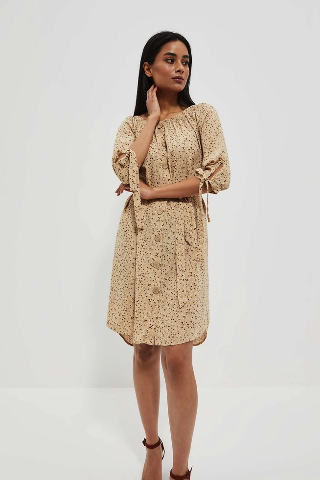 LADIES DRESS L-SU-4031 D.BEIGE
